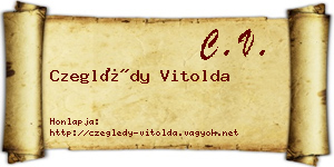 Czeglédy Vitolda névjegykártya